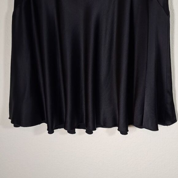 Bebe Women’s Y2K Top/Skirt Small Black Satin Flared Side Zipper Vintage USA - Picture 6 of 12